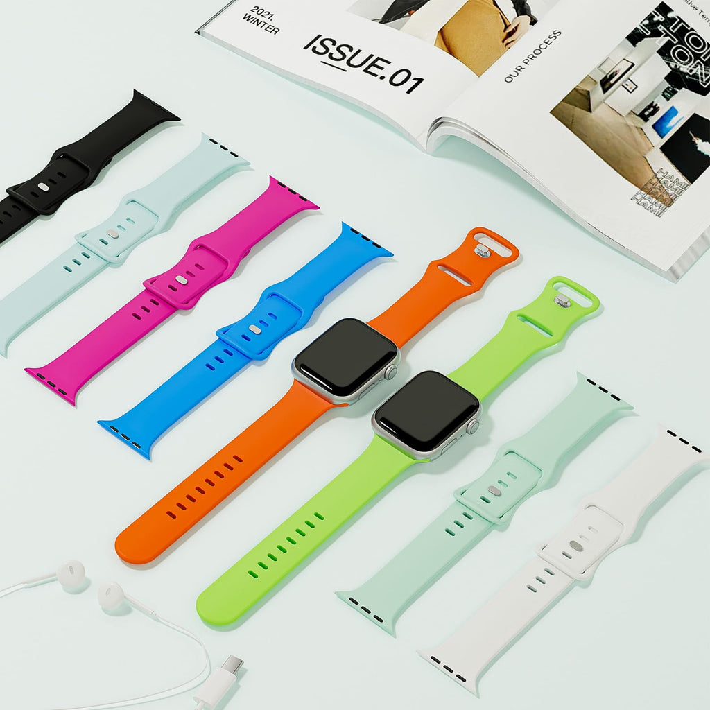Apple Watch Bands 40Mm 38Mm 41Mm 42Mm 44Mm 45Mm 49Mm For Women Men,Soft Silicone