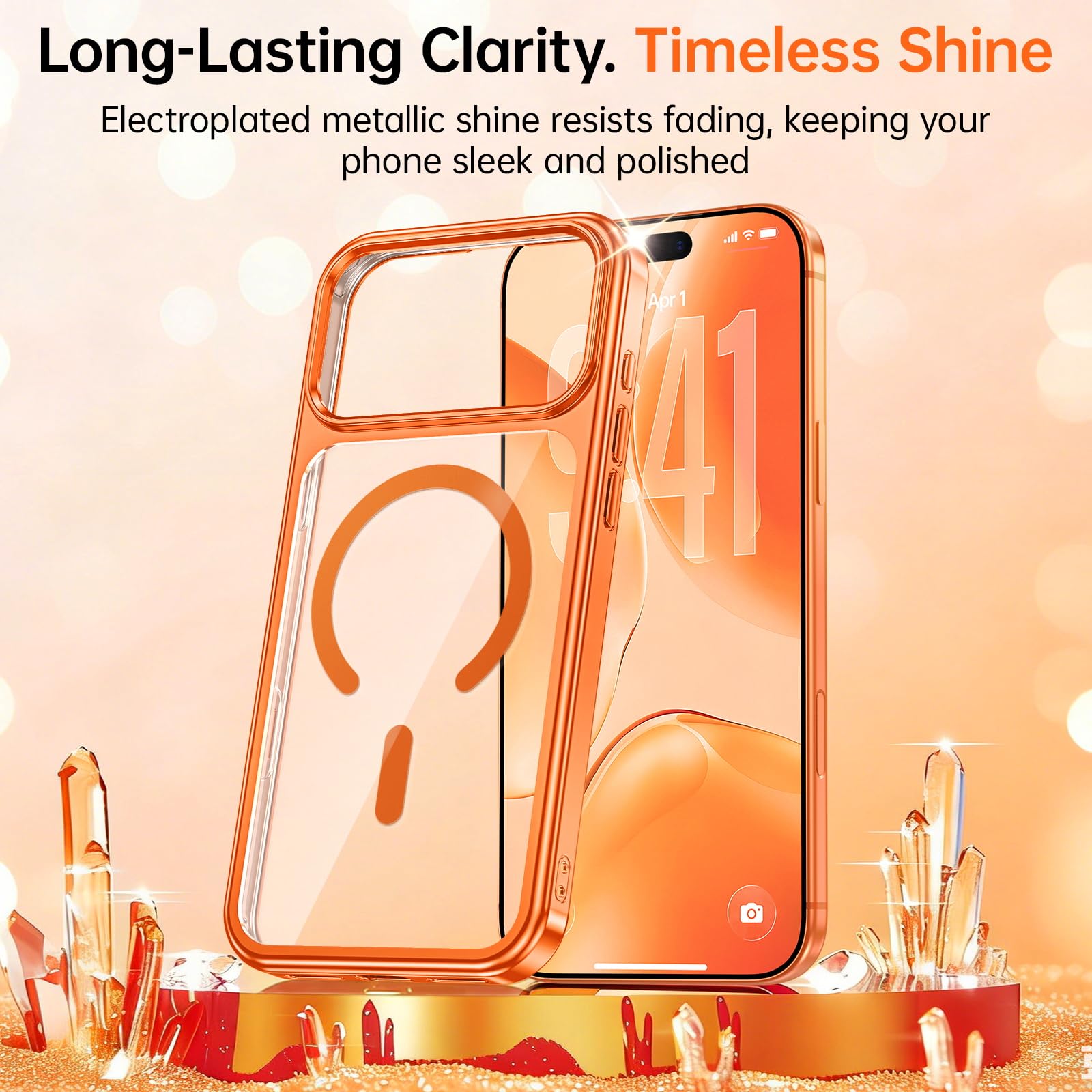 for iPhone 17 Pro Max Case 6.9", Cute Crystal [Glitter Card] [Compatibl