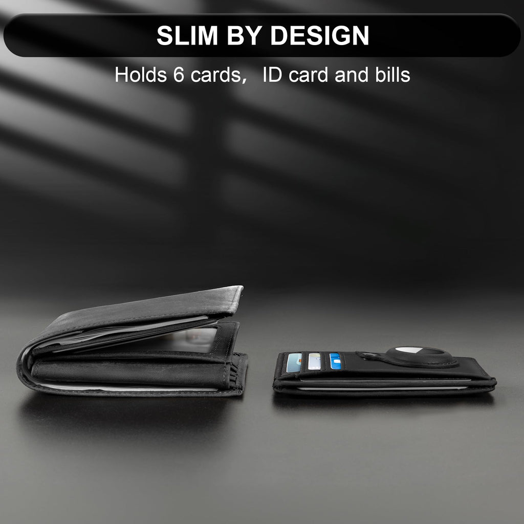 Front Pocket Air Tag Wallet, RFID Blocking Card Holder Wallet wi