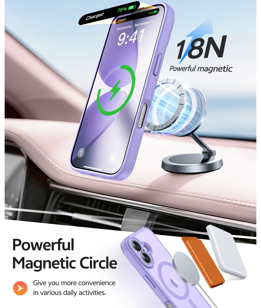 Iphone 17 Case: [ Magsafe] Translucent Matte Cases With [Full Camera Protection]