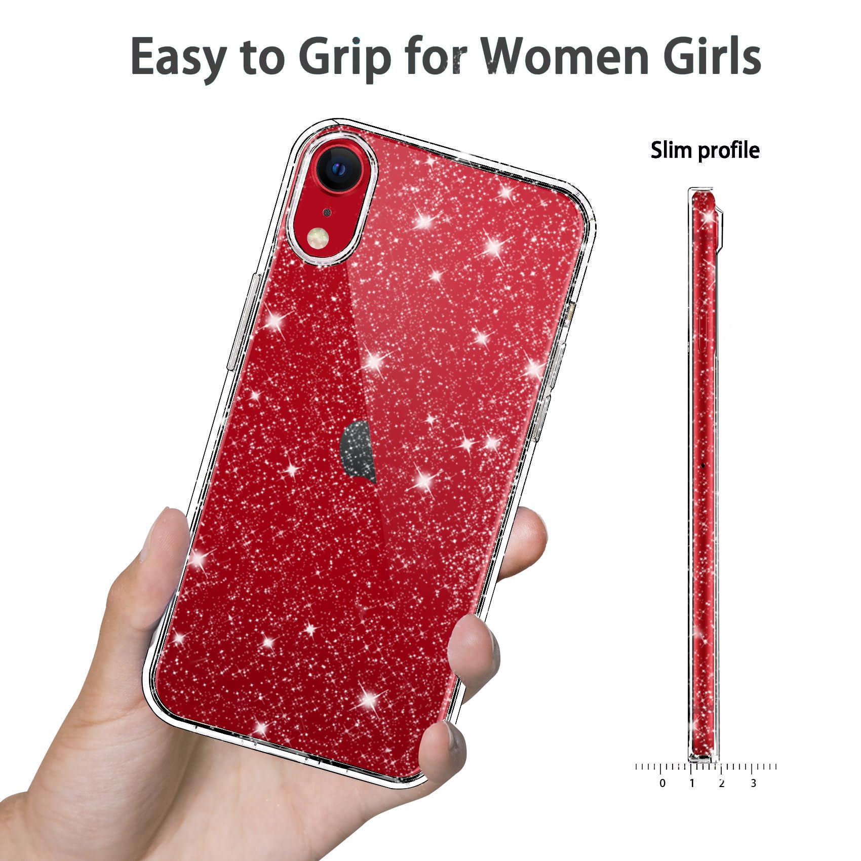 with iPhone XR Case, Bling Sparkle Soft TPU Anti-Scratch Shockproof P