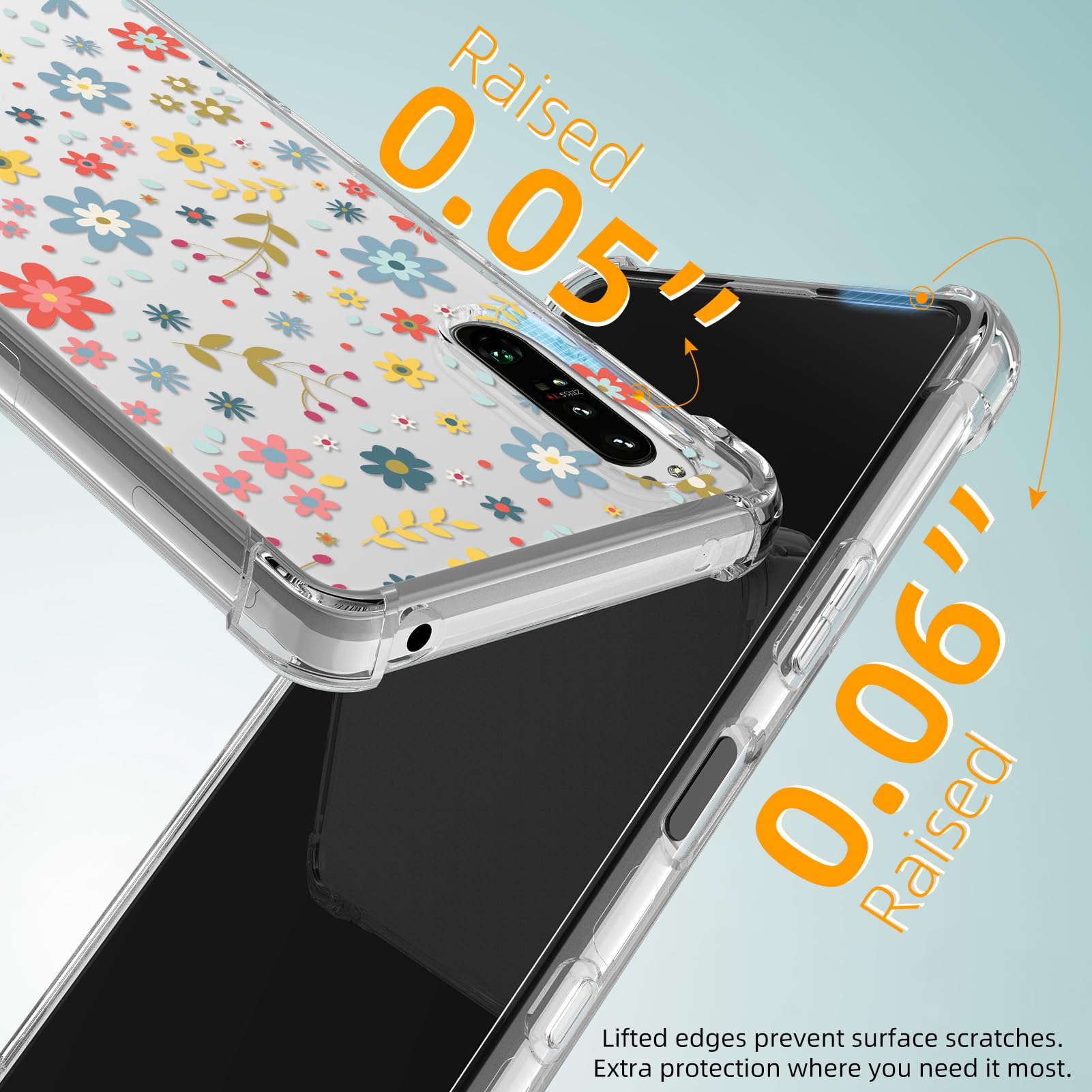 for Samsung Galaxy S21 Case, Clear TPU Bumper Women Girl Phone Case, Flower Soft