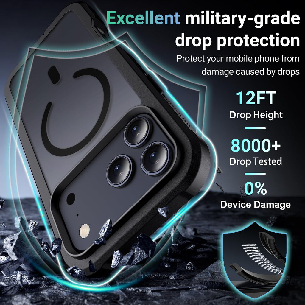 For Iphone 17 Pro Max Case, [ Magsafe][Military Grade Drop Protection][Heavy Dut
