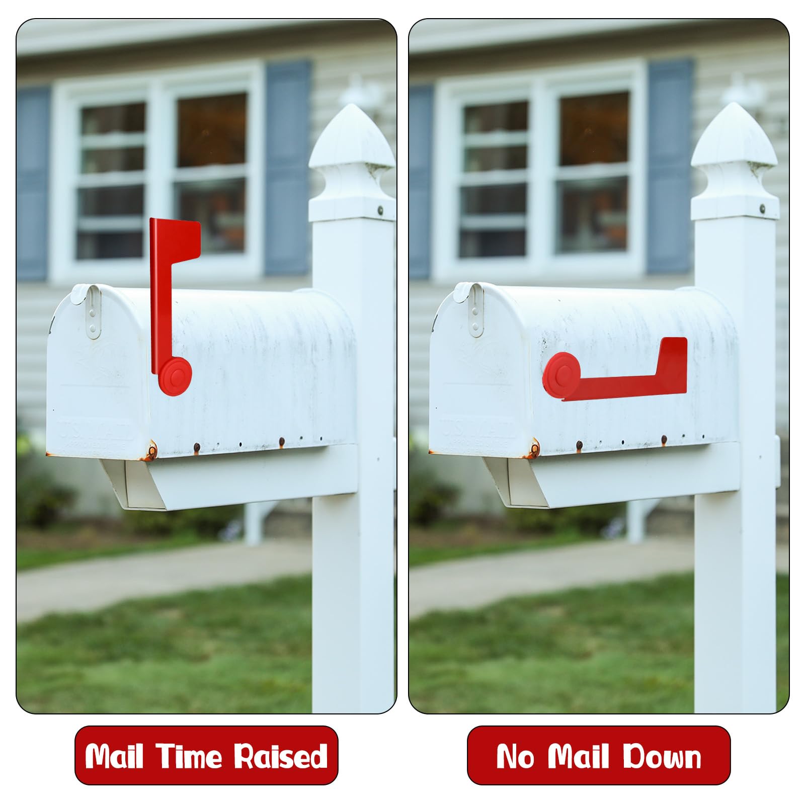 Flag Replacement Kit, Adhesive Red Mailbox Flag Mail Box Flags Replacement for W