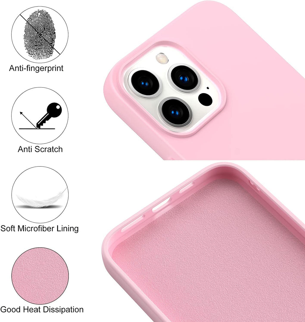 For Iphone 16 Pro Case, Silicone Ultra Slim Shockproof Phone Case With Soft Anti
