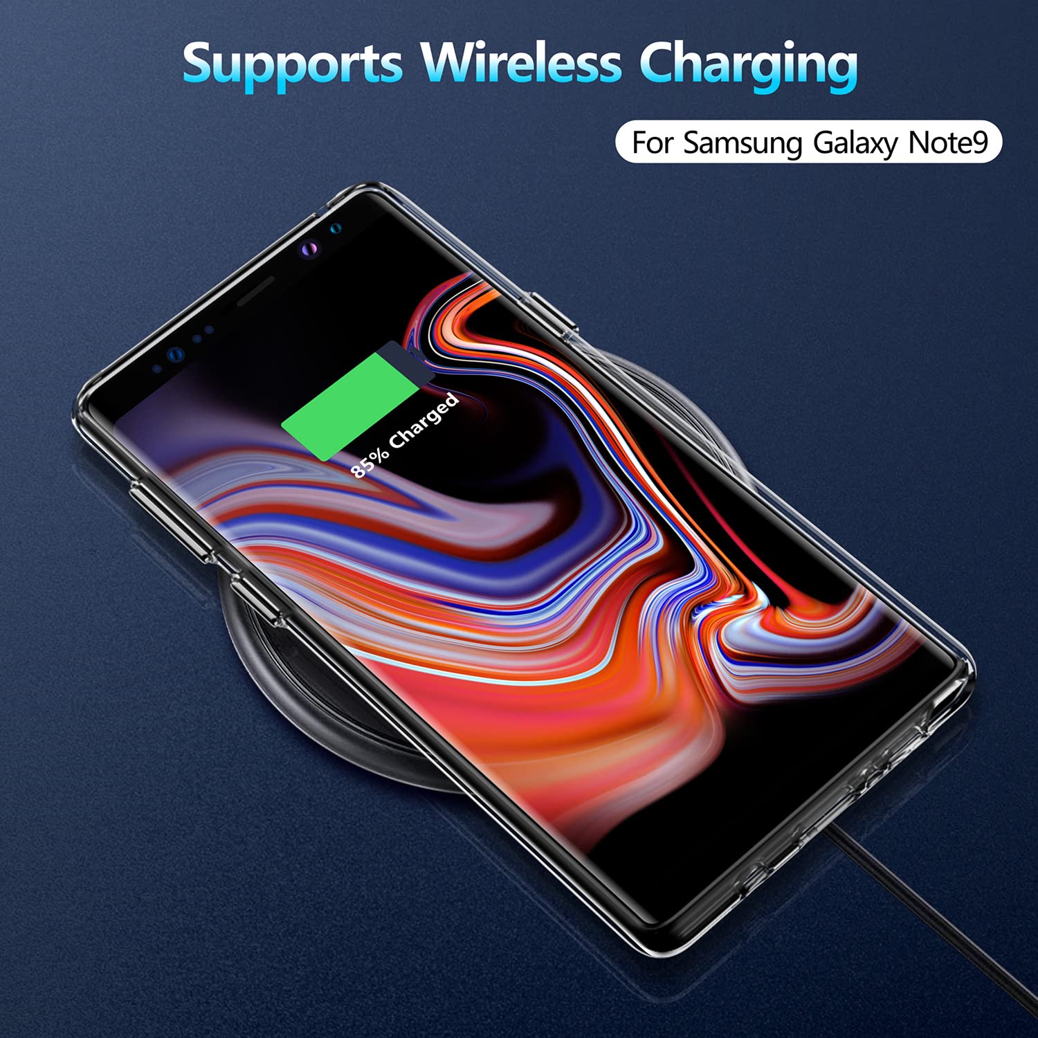 Crystal Clear Case for Galaxy Note 9 - Non-Slip, Shockproof Protection
