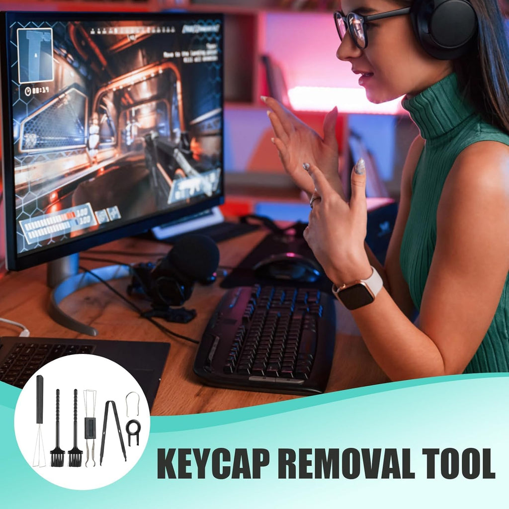 Keycap Remover, Switch Puller Set with Precision Tweezers and Cle