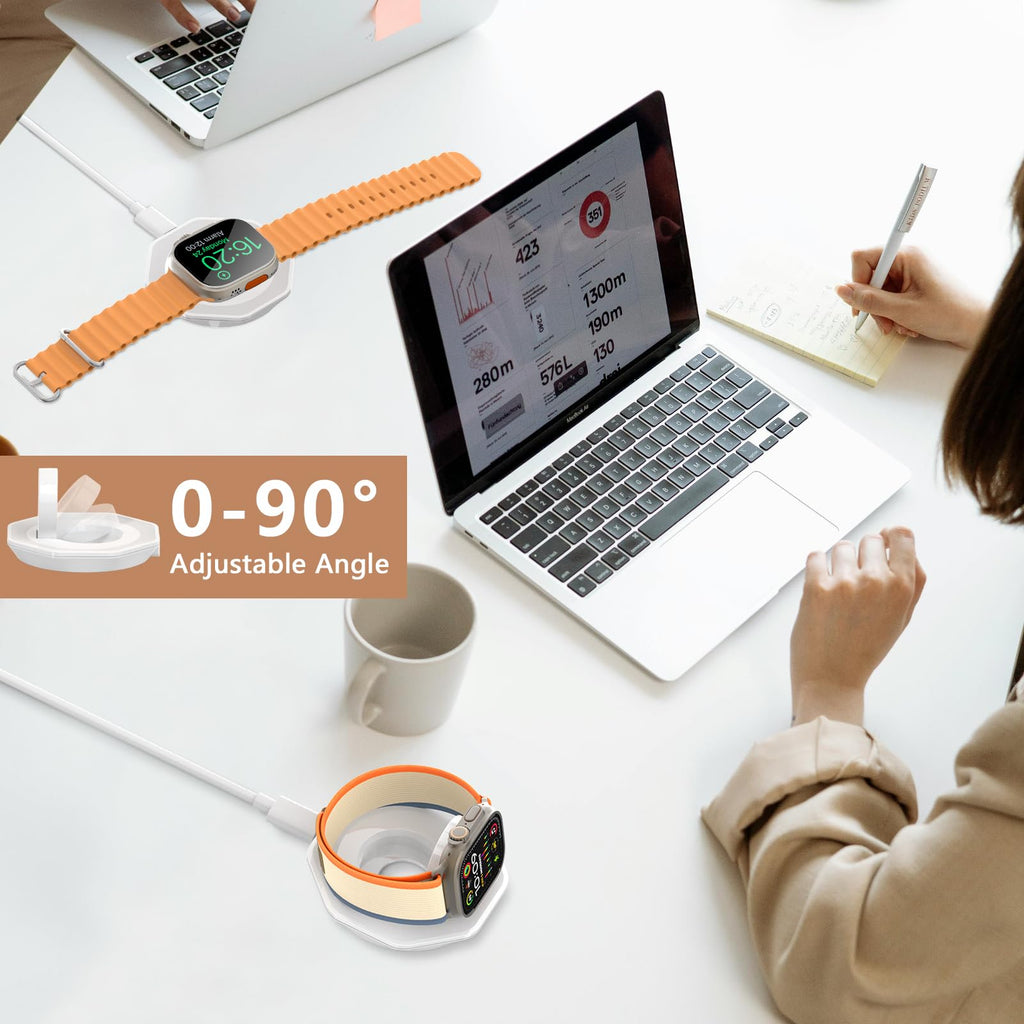 Charger Foldable Magnetic Charging Dock, Wireless Fast Watch Charger