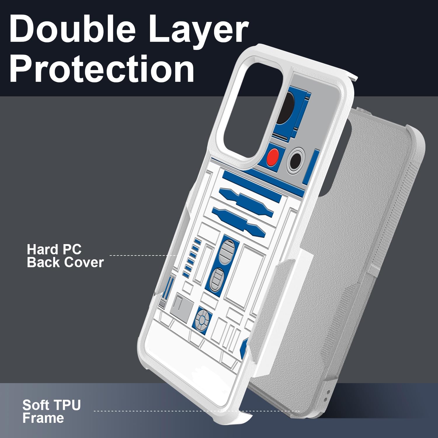 Galaxy A23 5G Case - Shock-Absorbing Hard PC with Cool Robot Pattern