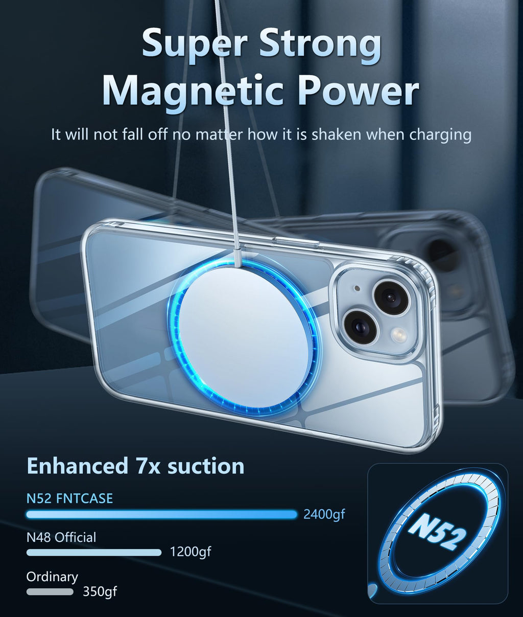 Iphone 15 Case Clear: Iphone 14/13 Case Magnetic Phone Cases With Screen Protect