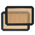 Baking Mat 2 Pack — 11.8"x8.3" Reusable Non-Stick Food-Safe Oven Sheet for Cooki