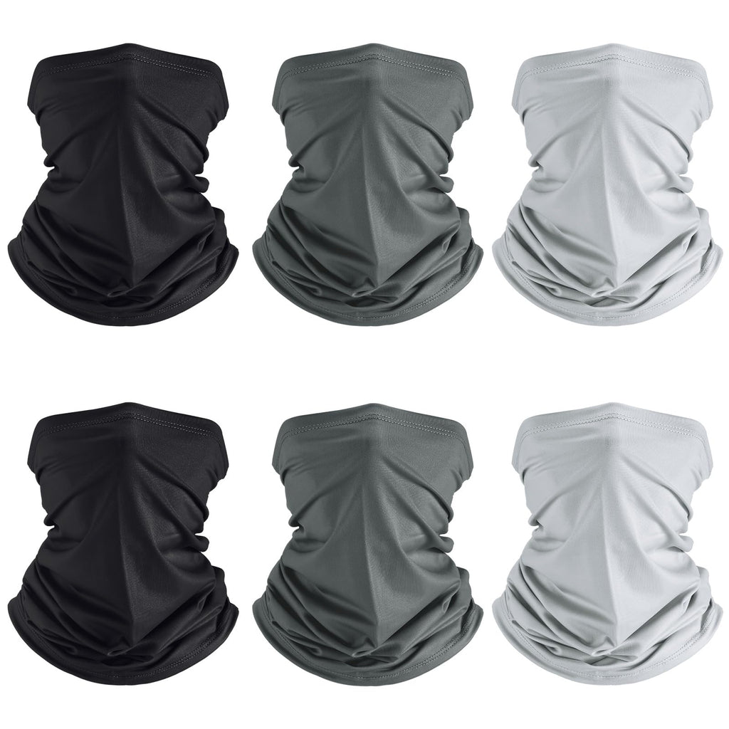 6 Pieces Summer UV Protection Cooling Neck Gaiter Face Clothing Neck Gaiter Mask
