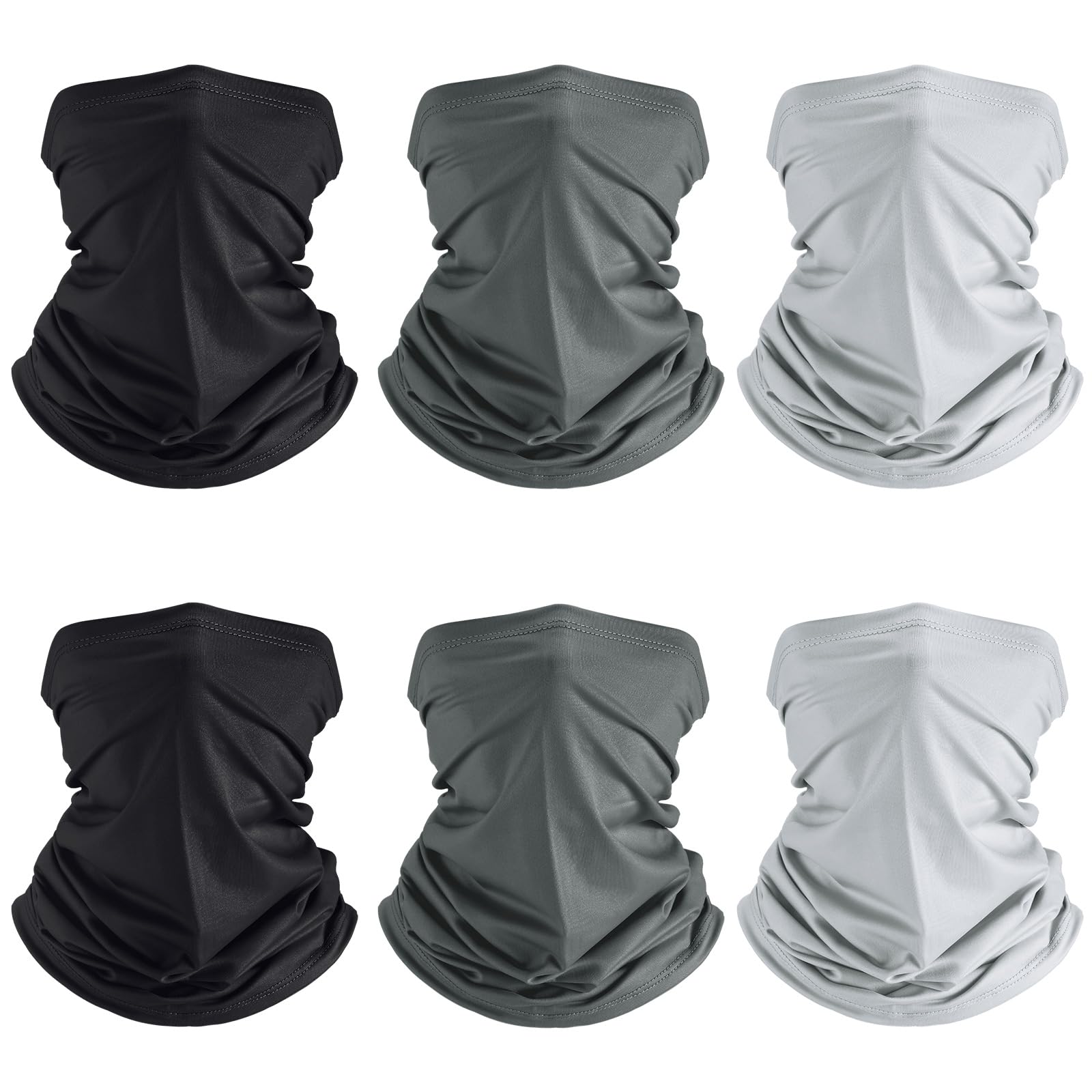 6 Pieces Summer UV Protection Cooling Neck Gaiter Face Clothing Neck Gaiter Mask