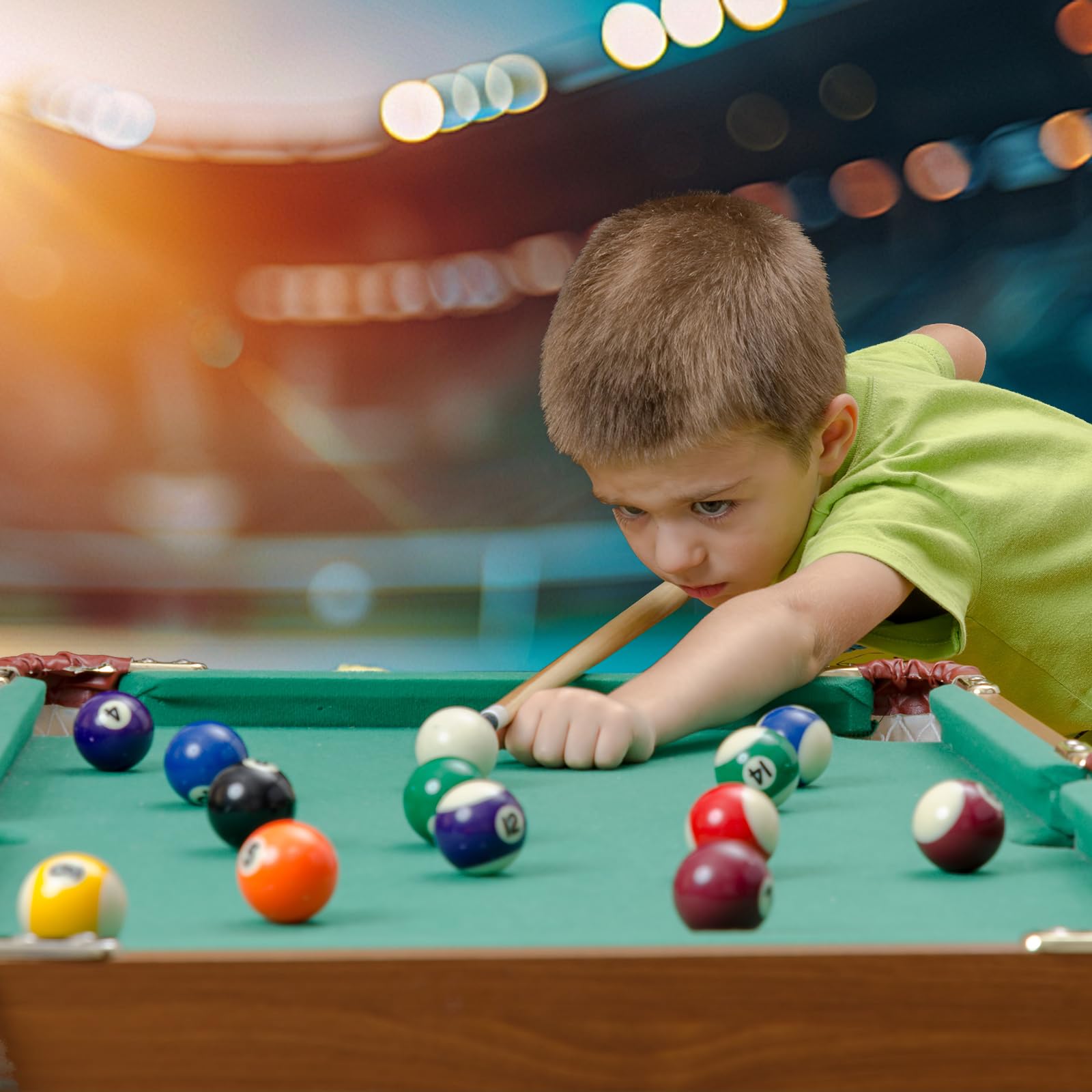 Mini Billiard Balls Set – 25mm (0.98") Small Pool Balls for Table Games, Travel
