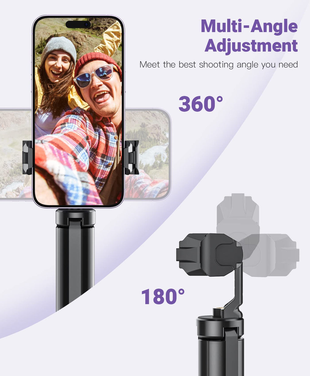 Mini Tripod with Universal Phone Holder & Cold Shoe, Lightweight Phone Stand & C