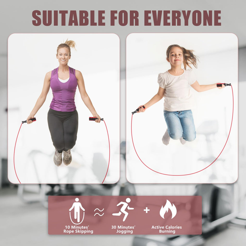 Rope with Adjustable Length Cotton Rope Double Bearing Skipping Rope for Women M