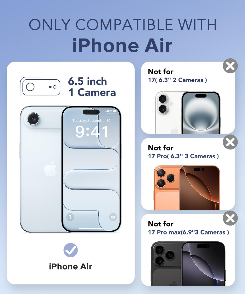 iPhone Air Case for Women, with Screen Protector & Camera Lens Protector, An