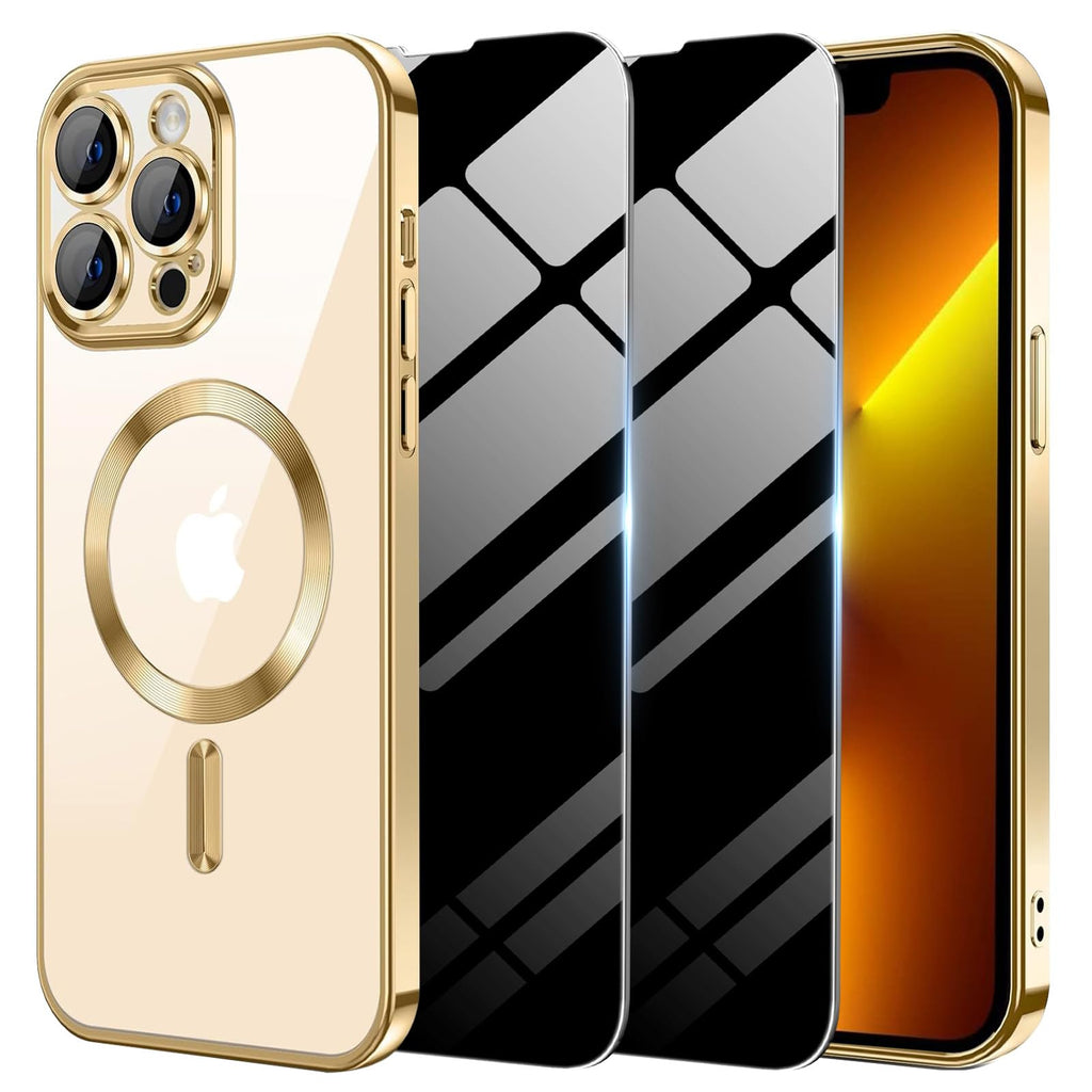 Case For Iphone 13 Pro Max With 2 Privacy Screen Protector [ Magsafe],Non-Yellow