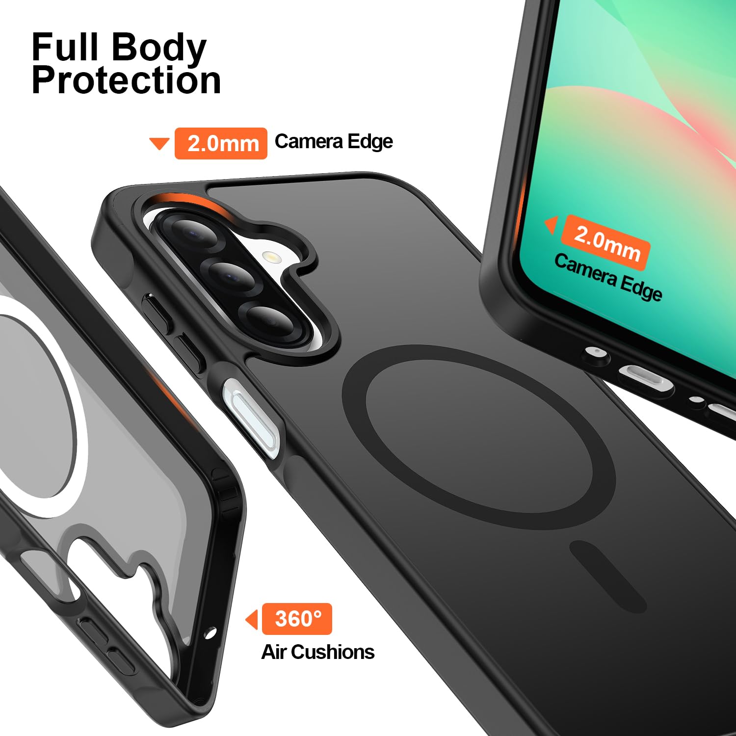 Samsung Galaxy A17 5G Phone Case, With 2-Pack Tempered Glass Screen Protector An