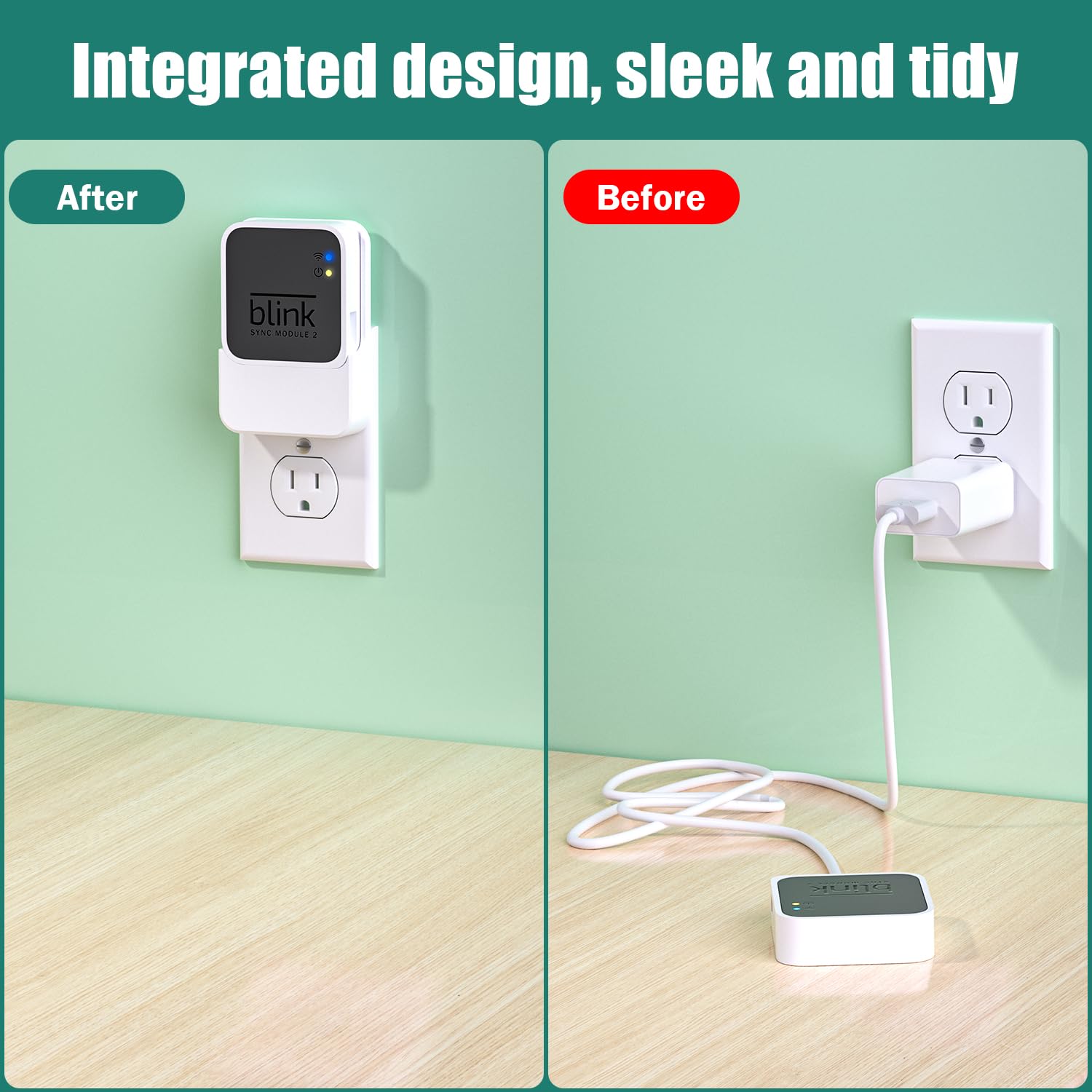 Mount For Blink Sync Module 2, 2-In-1 Charging Station(Mount & Charger) - Space-