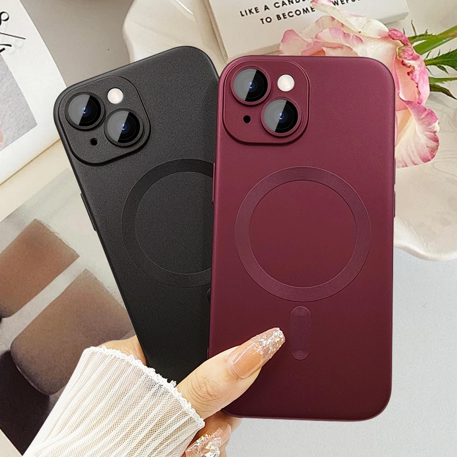 Case For Iphone 15 Phone Case For Women, Matte Luxury Soft Metallic Luster Desig