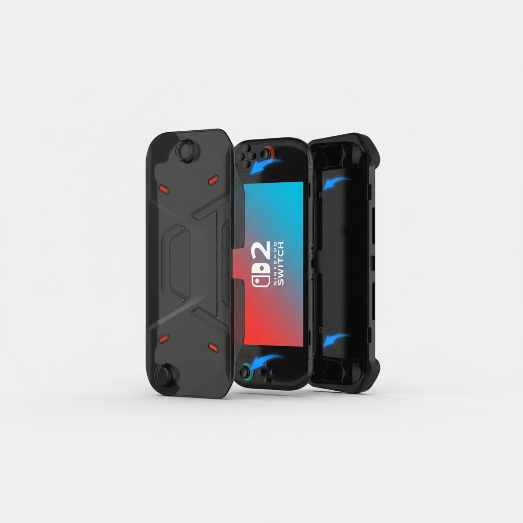 Switch 2 (2025) Protective Case – Shockproof TPU + PC Grip Cover, Anti-Scratch,
