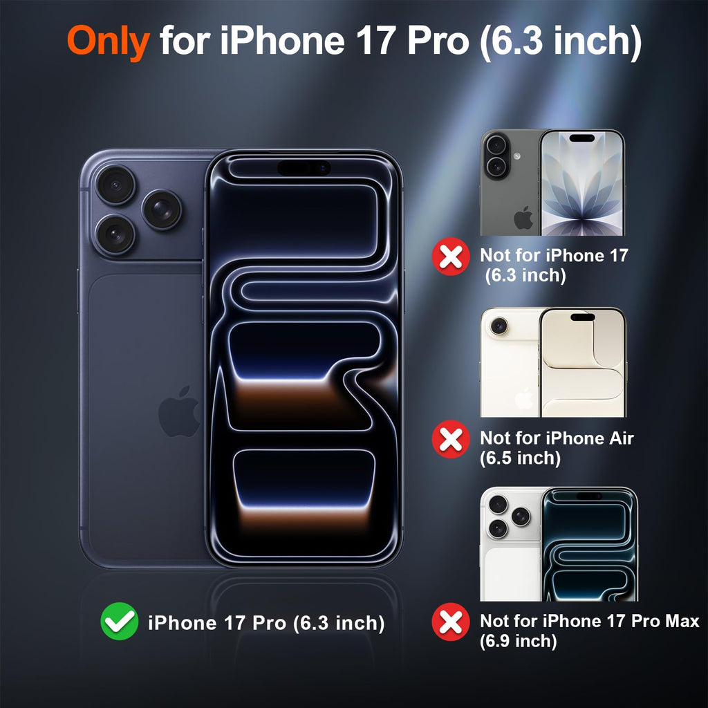 For Iphone 17 Pro Case ( Magsafe)(Military Grade Drop Protection)(Camera Protect