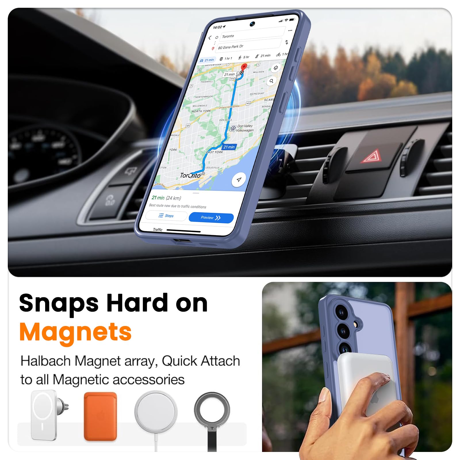 Magnetic for Samsung Galaxy S26 Case,[Compatible with Magsafe][Full Camera Prote