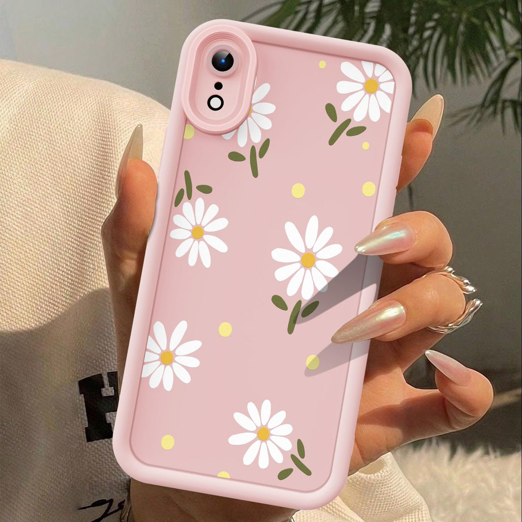with iPhone XR Case, Creative Flower Pattern Design Girls Women Liqui
