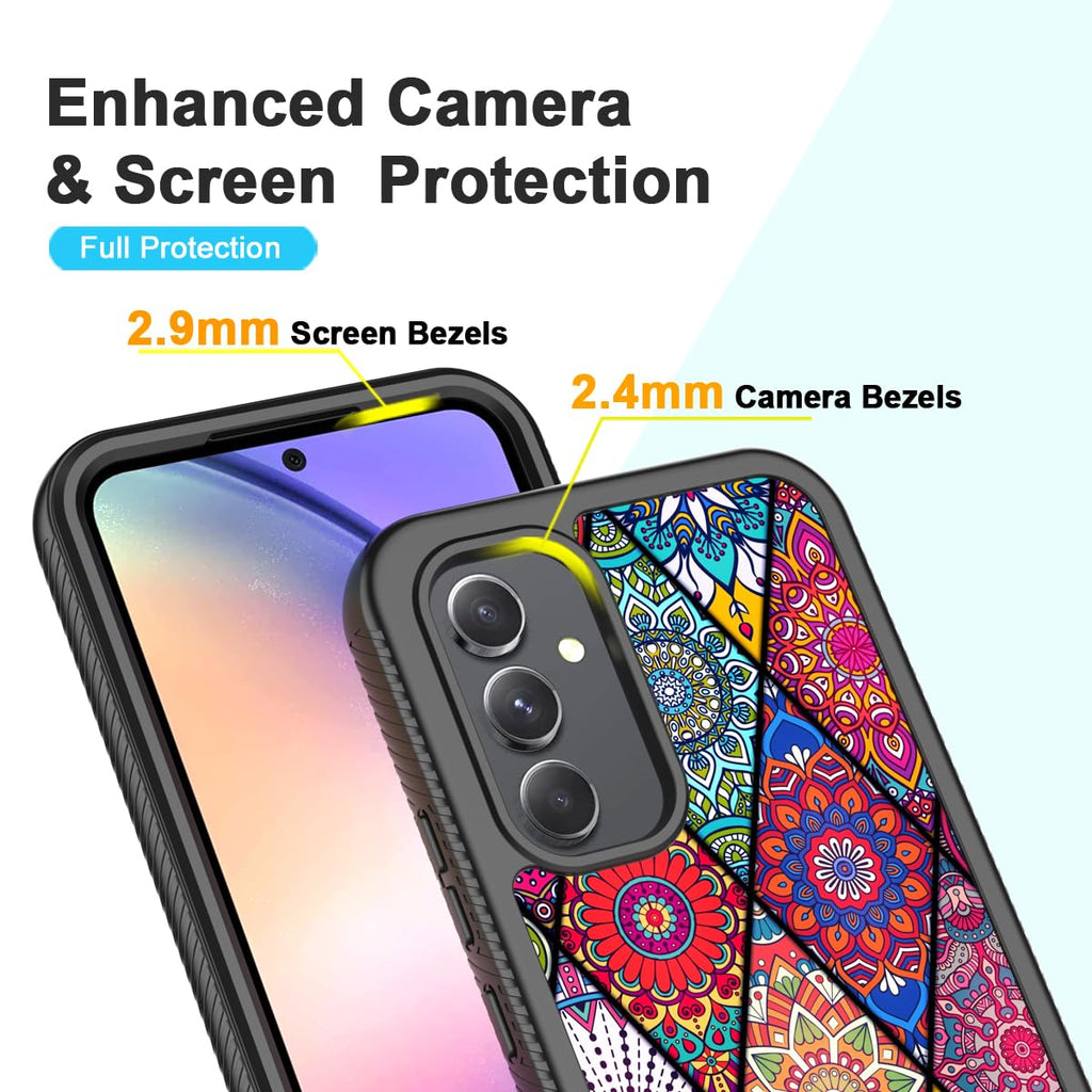Case for Samsung Galaxy A54 5G Case with [2 Pack] Tempered Glass Screen Protecto