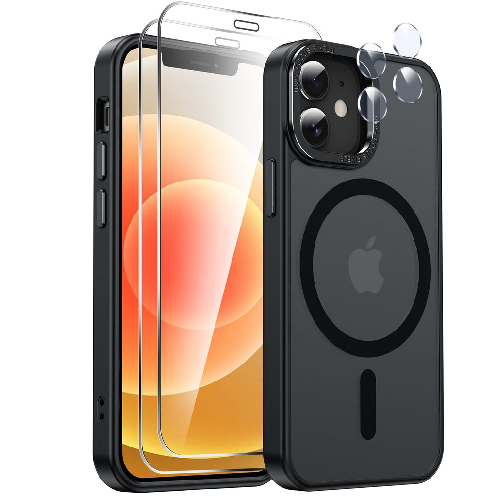 Iphone-12 Mini Case/Iphone-13 Mini Phone Cases:[ Screen Protector X2+ Camera Cov