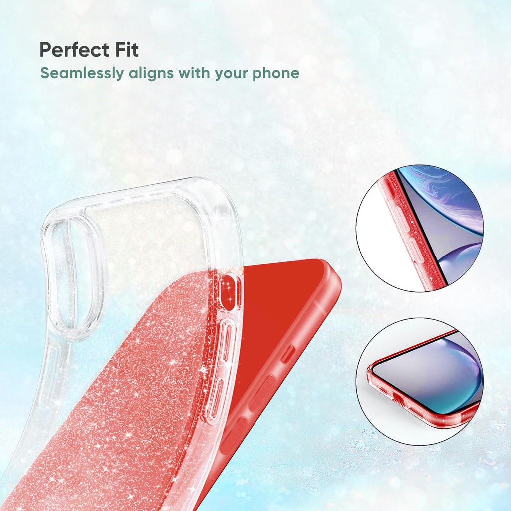 with iPhone XR Case, Bling Sparkle Soft TPU Anti-Scratch Shockproof P