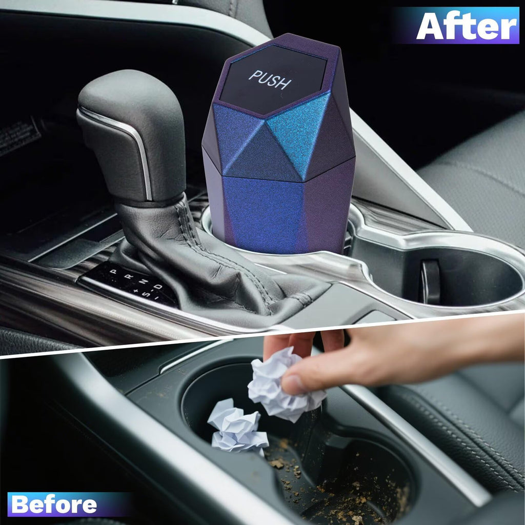 Trash Can, Car Trash Bin With Lid, Car Accessories For Women Interior, Car Garba