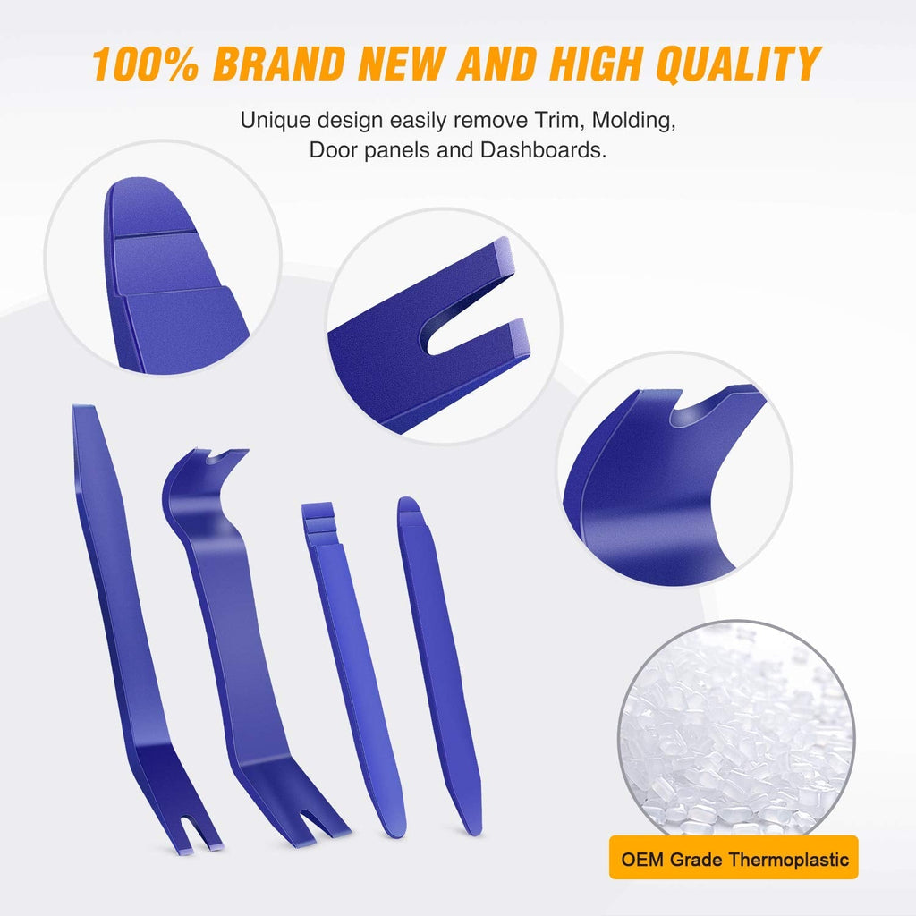 5PCS Auto Trim Removal Tool Kit No-Scratch Pry Tool Kit for Car Door Clip Panel