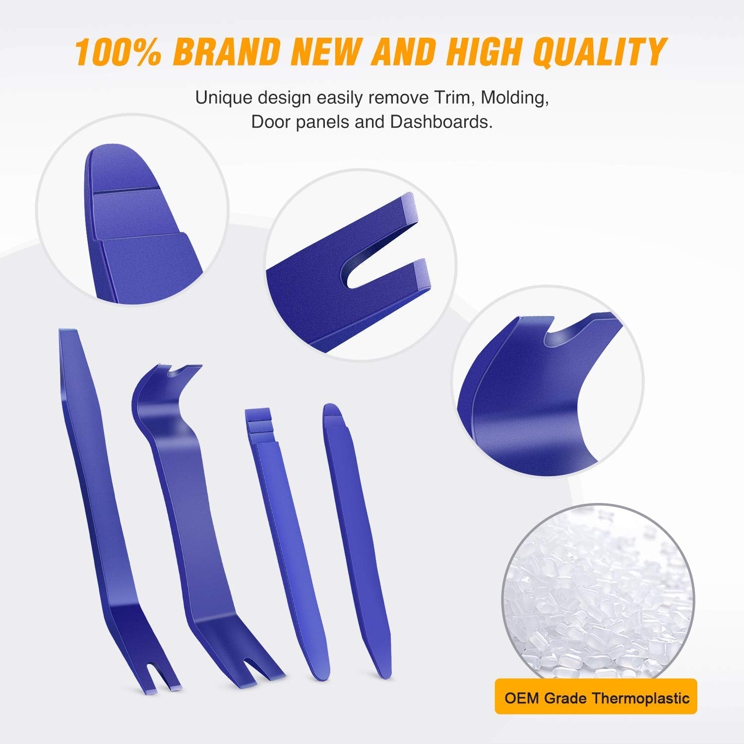 5PCS Auto Trim Removal Tool Kit No-Scratch Pry Tool Kit for Car Door Clip Panel