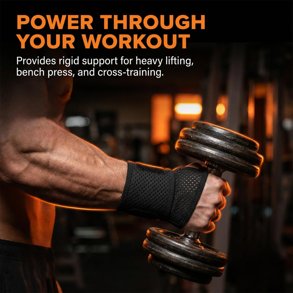 Ultra-Thin Wrist Braces, Breathable Mesh Fabric Support Elastic Wrist Wraps Comf