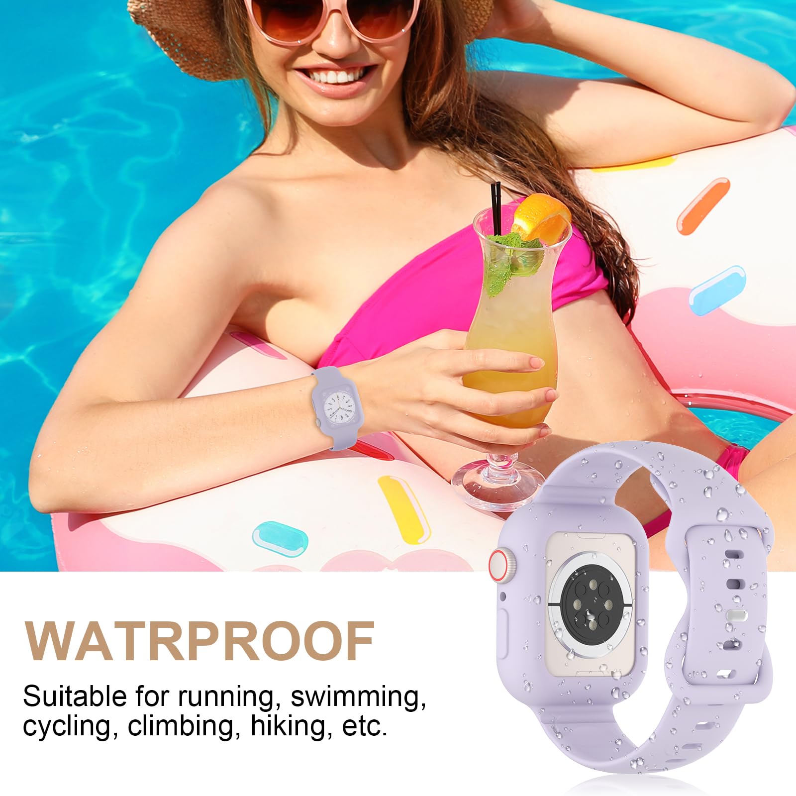 Bumper Case Compatible with Apple Watch Band 38mm 40mm 41mm 42mm 44mm 45mm