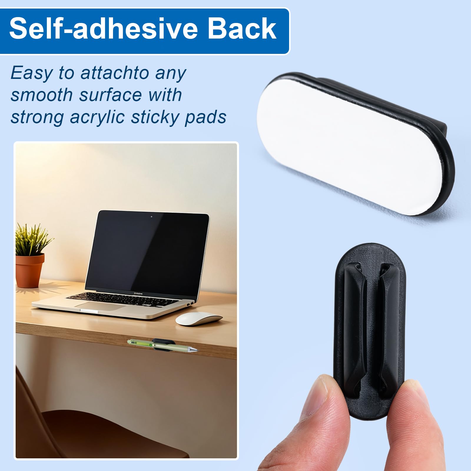 Pencil Holders for Desk,Silicone Flexible Pen Holder for Wall, Off
