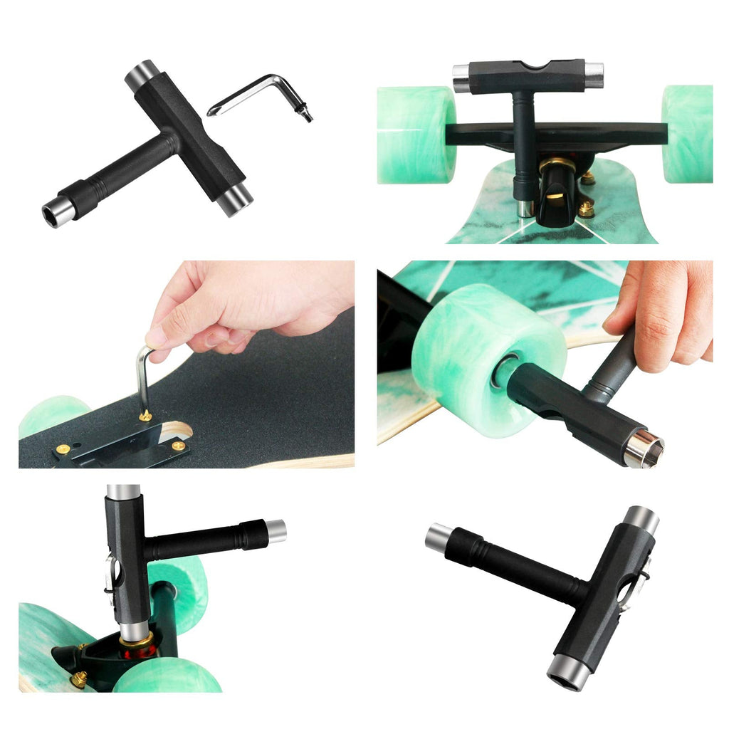 Tool All-in-One, Skateboard Tool Roller Skate Tool T Tool for Skateboard, Muti-F