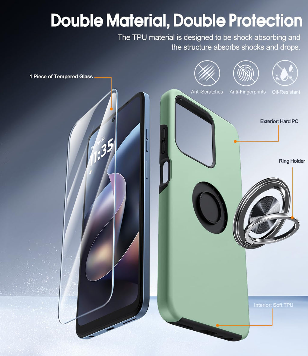 for Motorola Moto G 2025/2026 Case, Moto G Play 2026 Case with Screen Protector,
