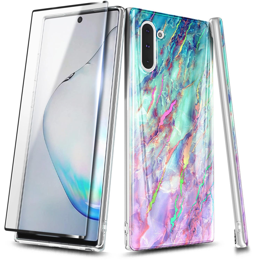 Designed for Samsung Galaxy Note-10 Case, Marble Nova | with Screen Protector (M
