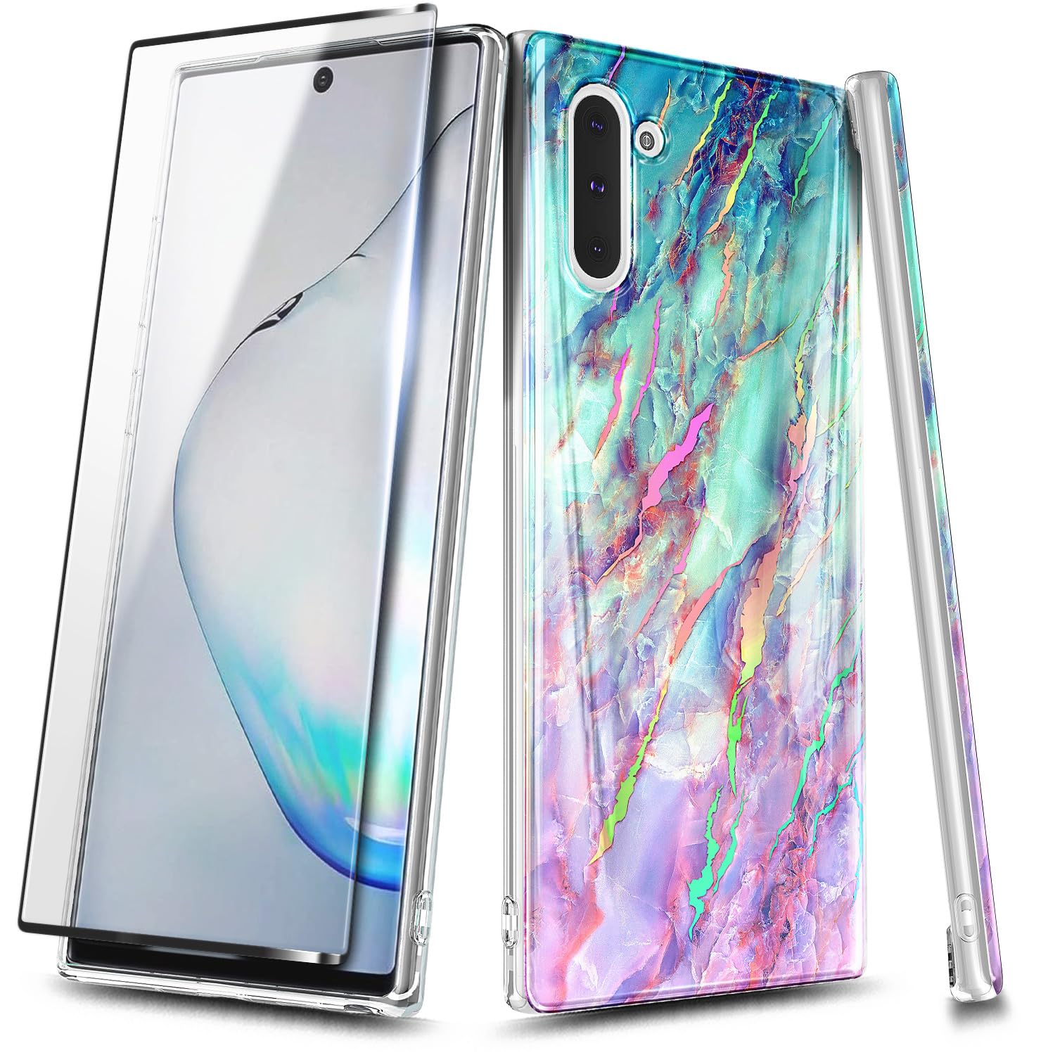 Designed for Samsung Galaxy Note-10 Case, Marble Nova | with Screen Protector (M