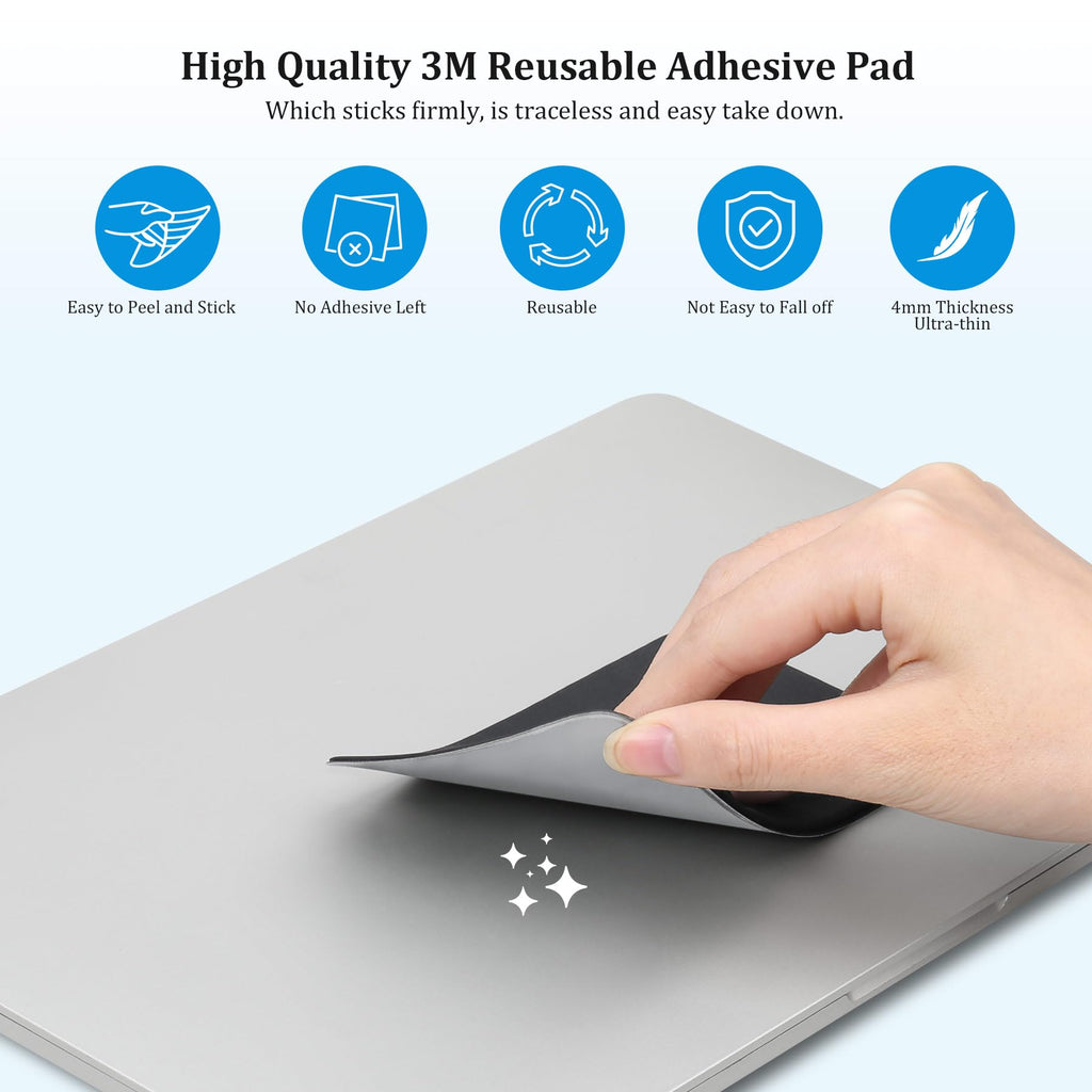 Drive Sleeve for Laptop, 2-Pocket Stick on Pouch with Reusable Adh