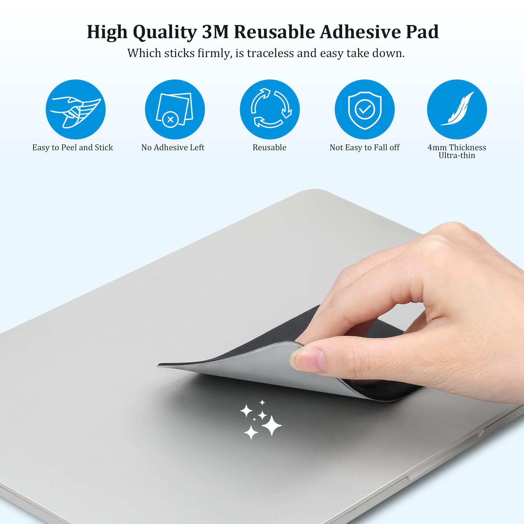 Drive Sleeve for Laptop, 2-Pocket Stick on Pouch with Reusable Adh