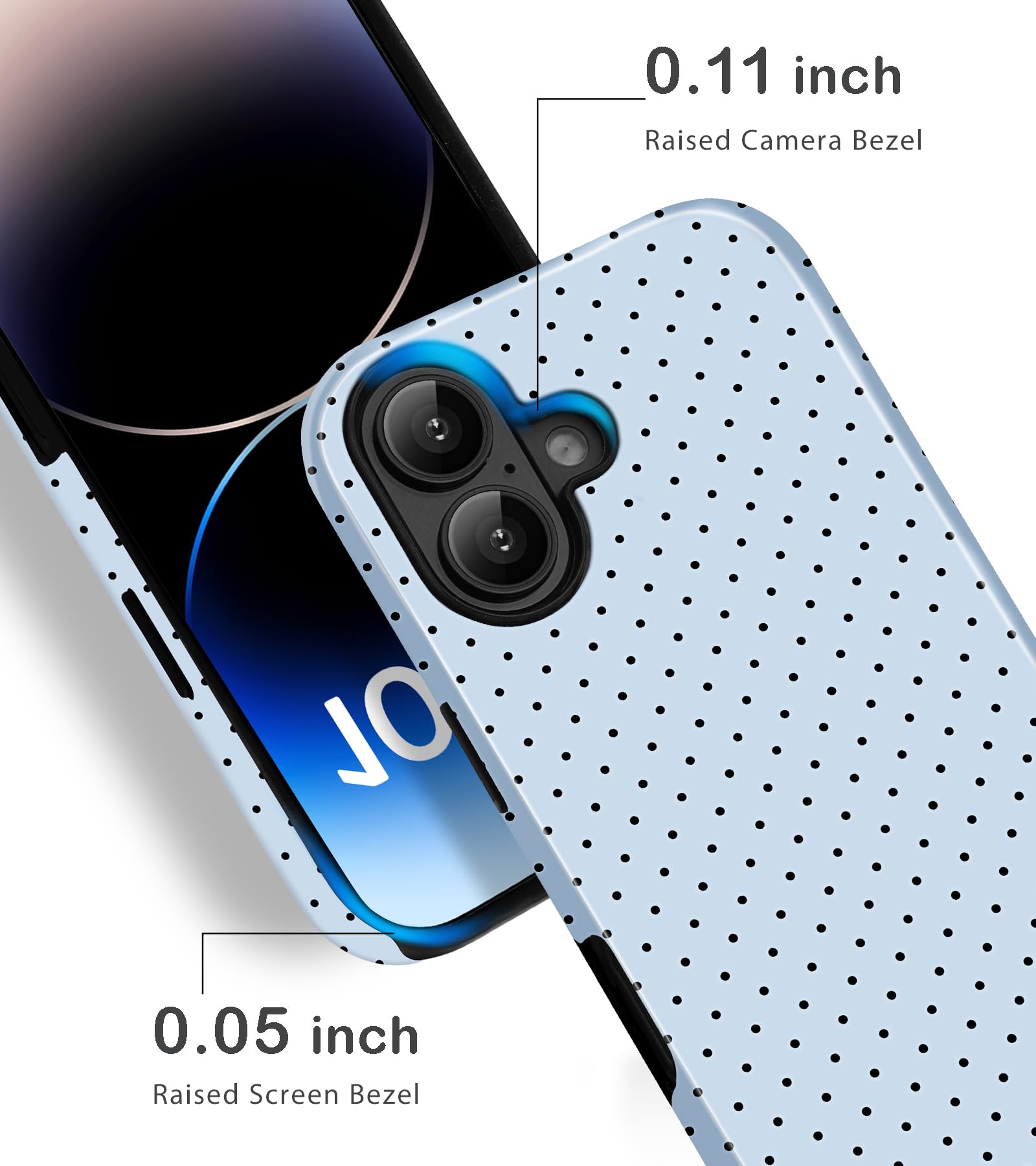 iPhone 16 Case - Cute Retro Dot Design for Women