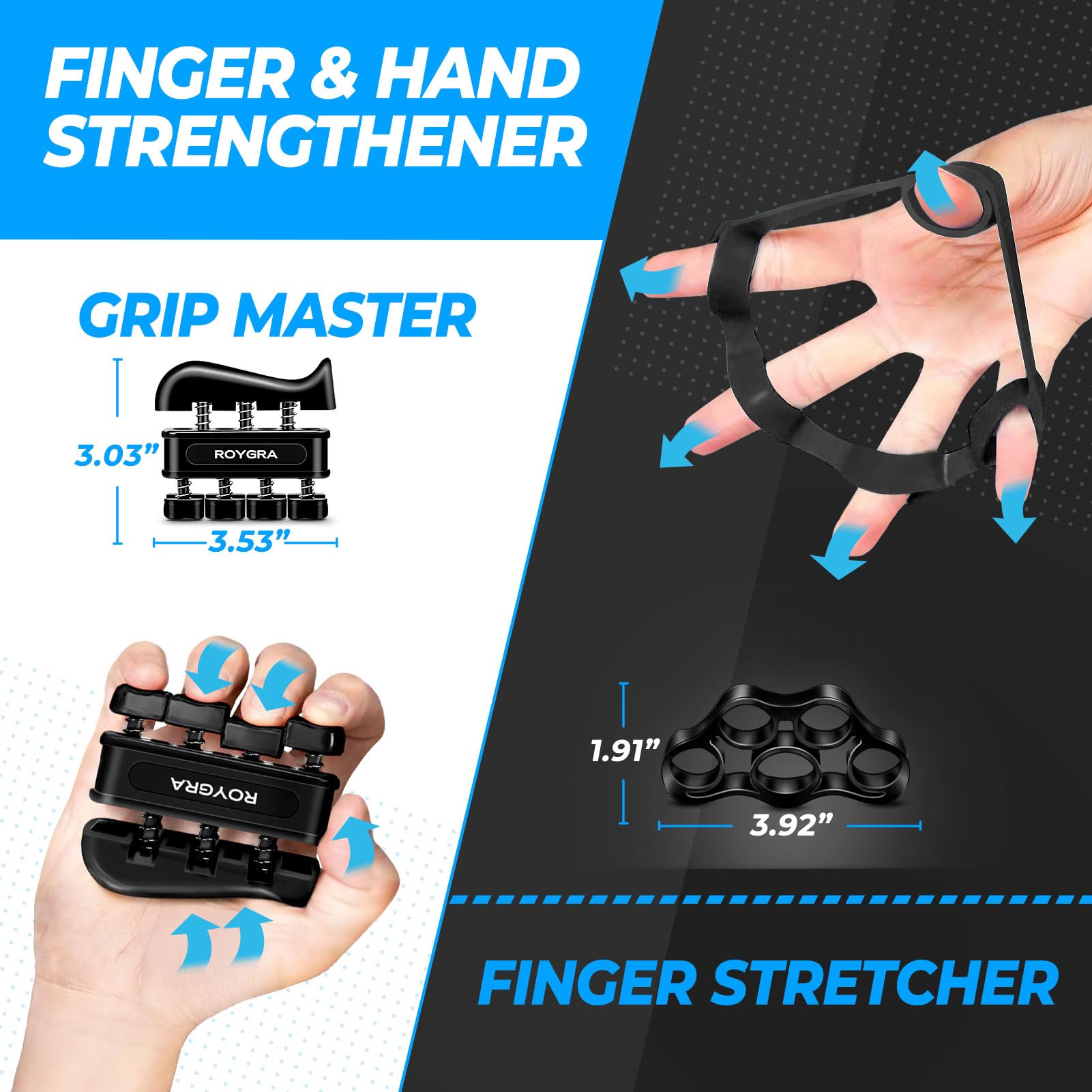 Grip Strength Trainer (5 Pack), Forearm Strengthener, Hand Strengthening Devices