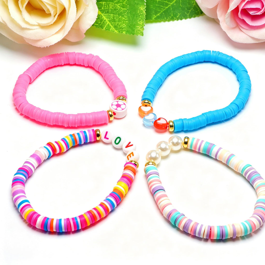 10pcs Friendship Bracelets for Teen Girls & Women: Beaded, Preppy, Beach Styles