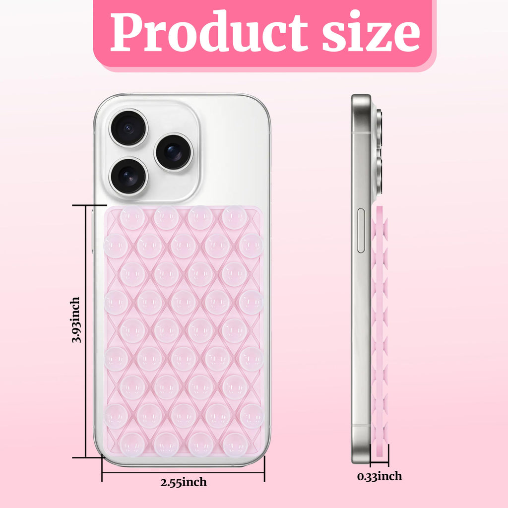 Pack Silicone Suction Cup Phone Case Mount Double Sided Detachable, Strong Grip