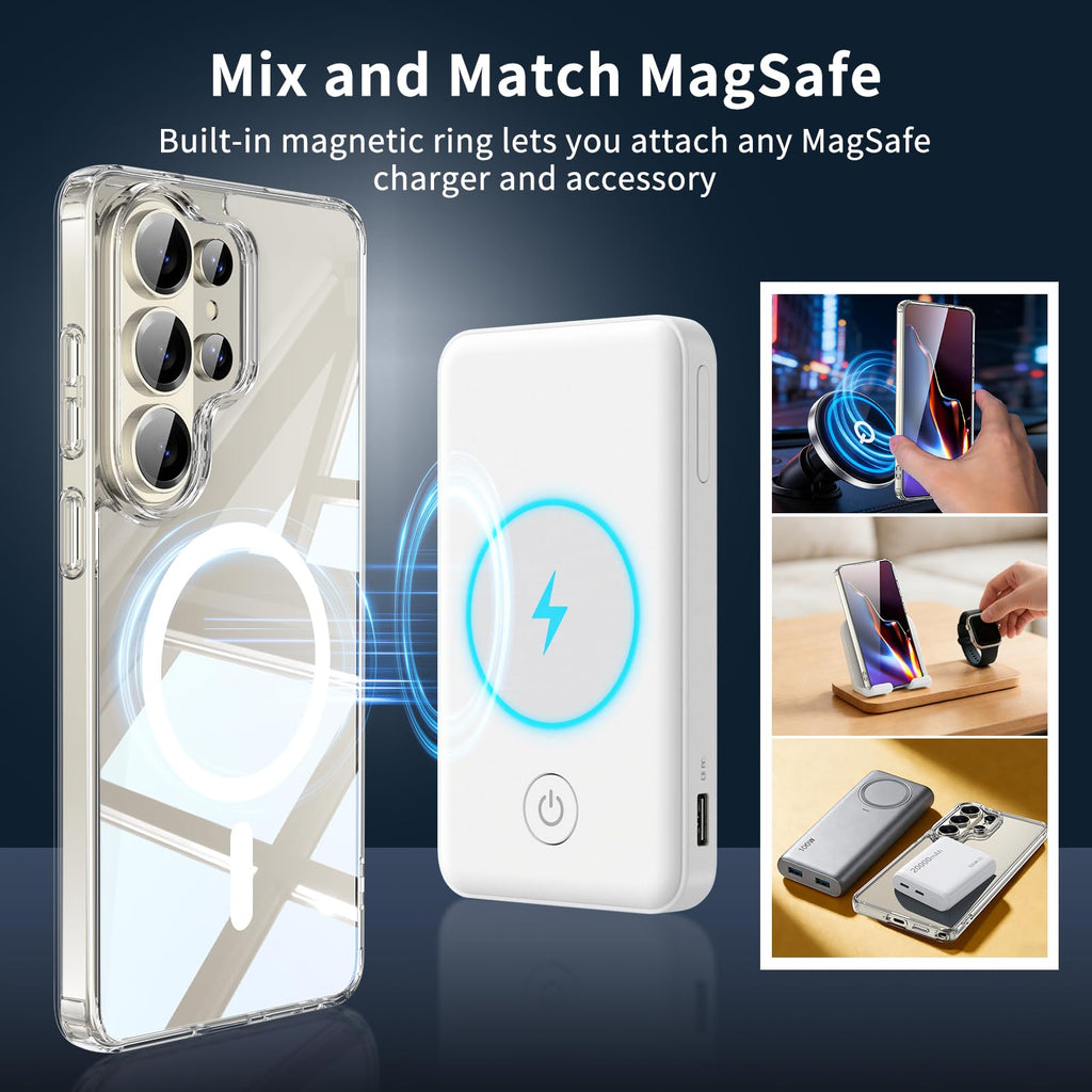 Samsung Galaxy S26 Ultra Case Clear, Magsafe, Magnetic Slim Cover, Anti-Yellowin