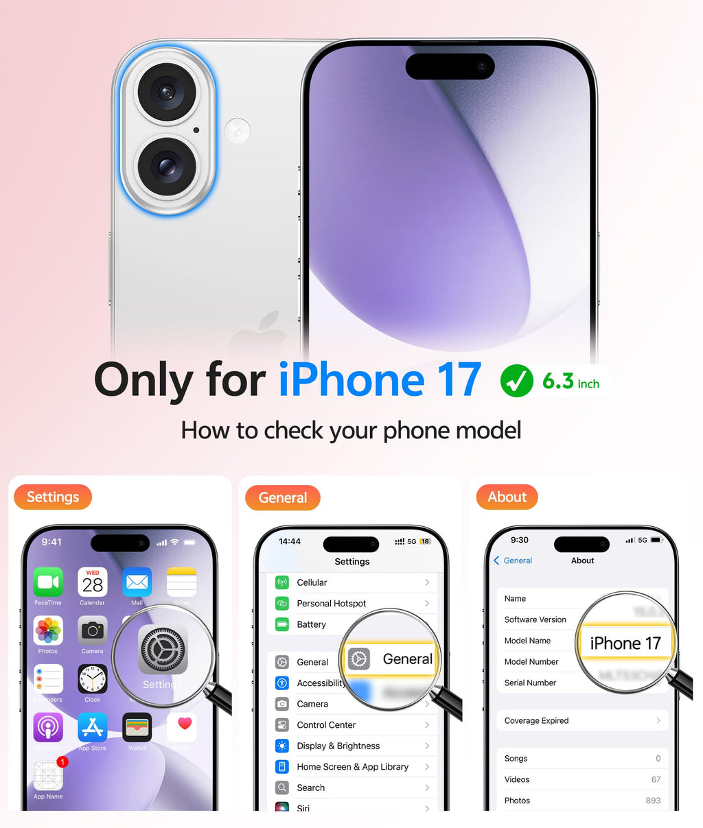 Iphone 17 Case: [ Magsafe] Translucent Matte Cases With [Full Camera Protection]